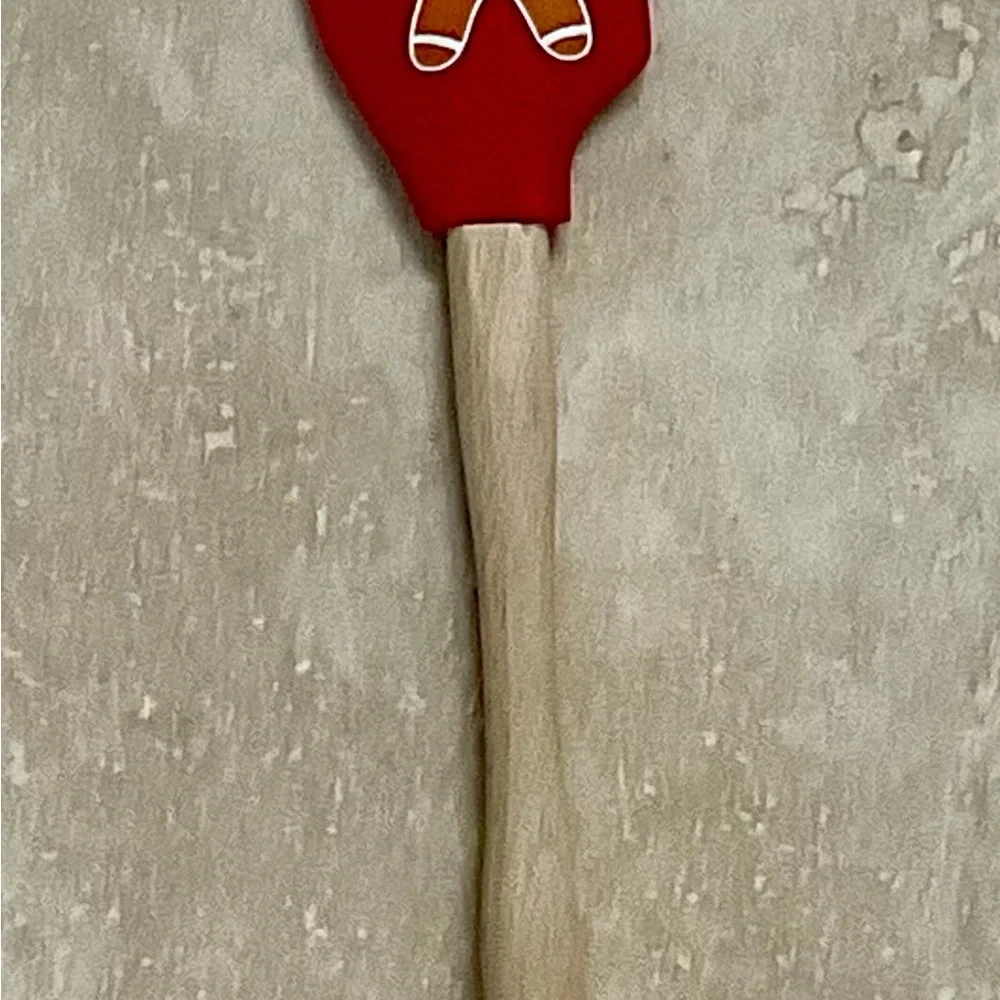 Williams Sonoma Red Spatula with Gingerbread Design